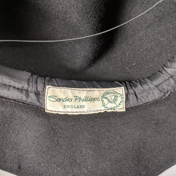 VINTAGE 1990's Leopard & Black Wool Hat Blossom - Picture 4 of 6